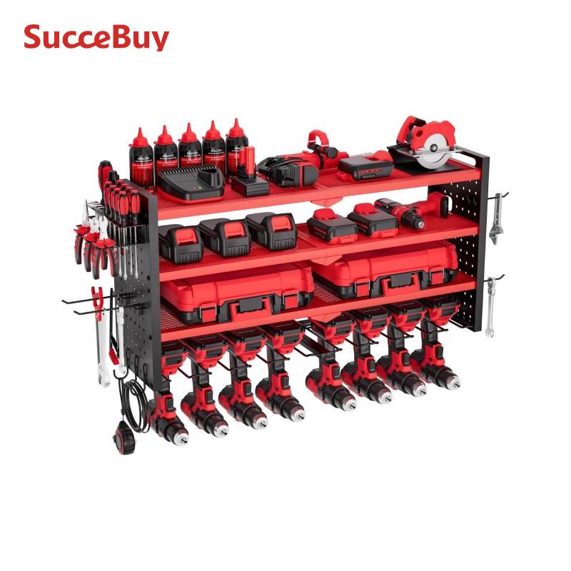 Power Tools In Workshop - SucceBuy 4-Layer Hand Power Tool Organizer