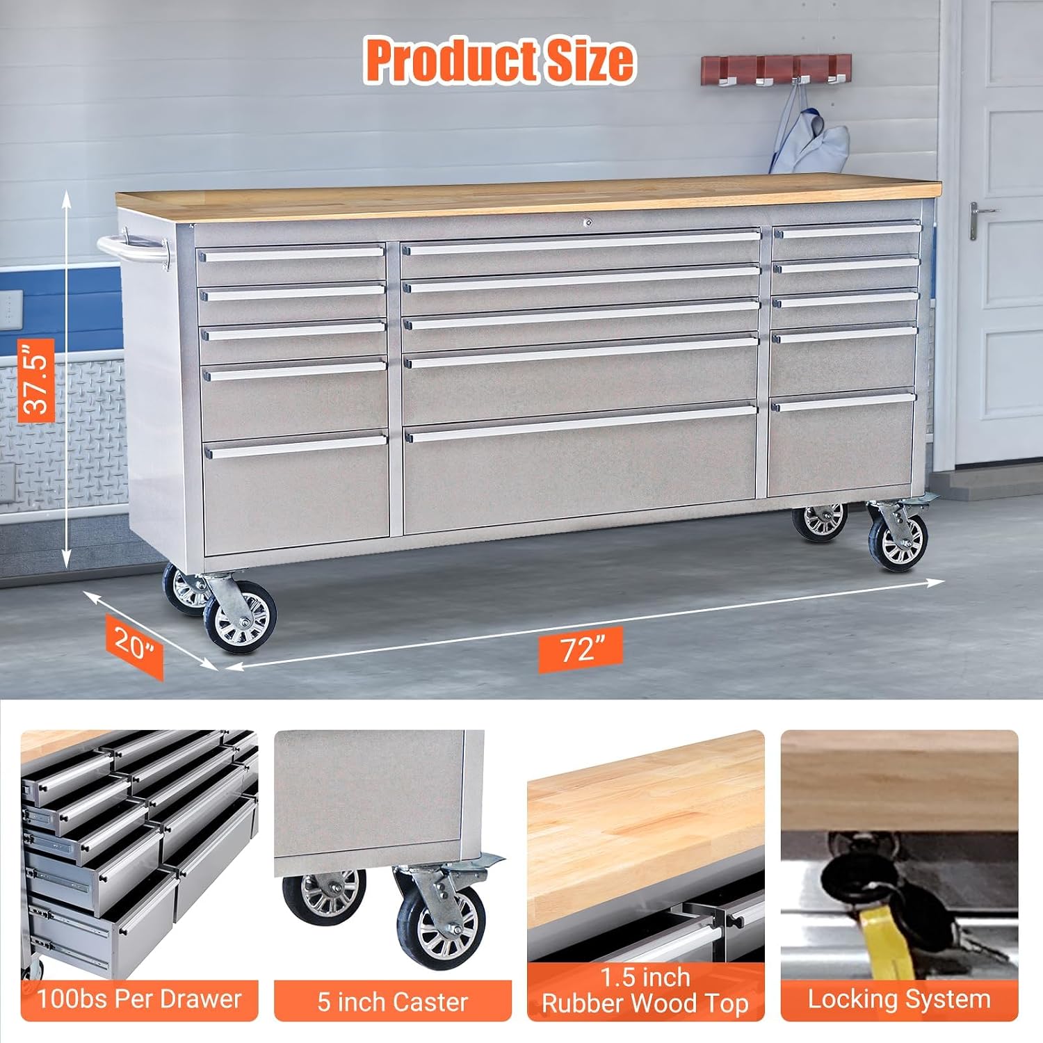 Tacleekii 72 Inch Rolling Tool - огляд і ціна Power Tools In Workshop