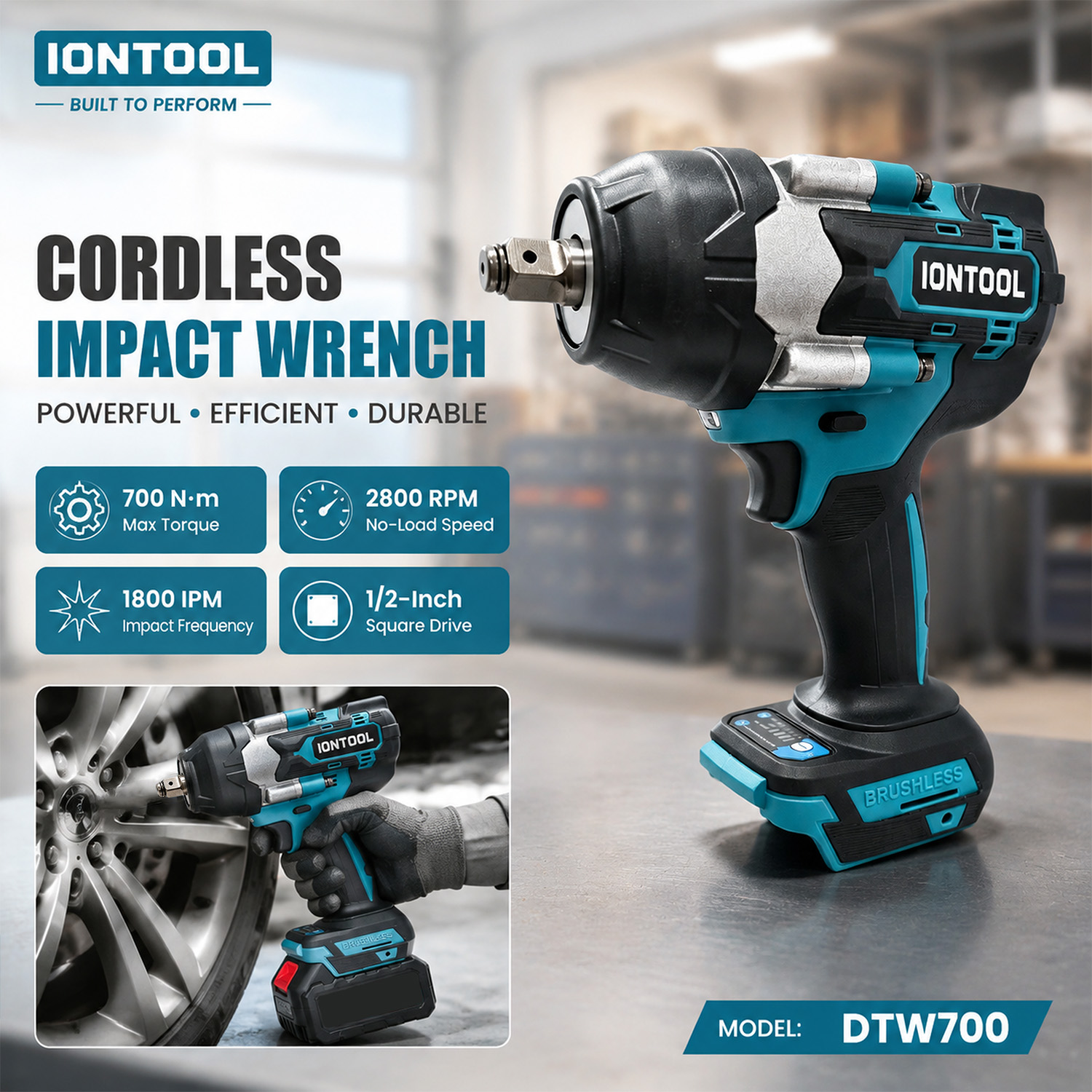 IONTOOL DTW700 Anti-slip Cordl - огляд і ціна Workshop Tools In Engineering
