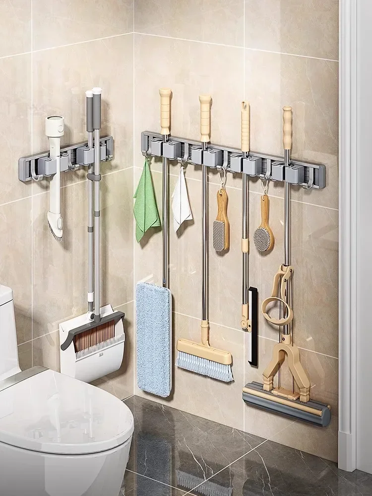 Mop and Broom Organizer Mop Ho - огляд і ціна Workshop Tools On Wall