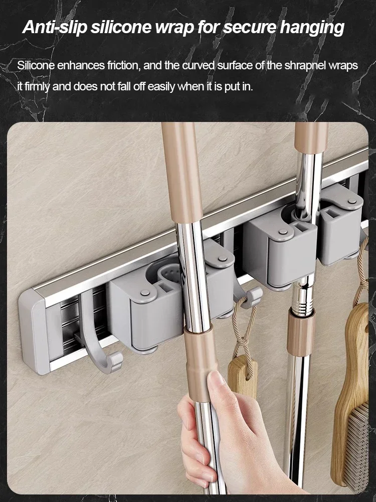Mop and Broom Organizer Mop Ho - огляд і ціна Workshop Tools On Wall