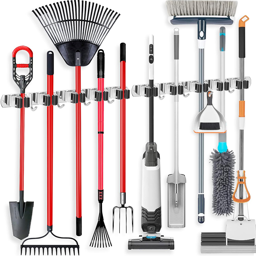 Stainless Steel Mop and Broom  - огляд і ціна Workshop Tools On Wall