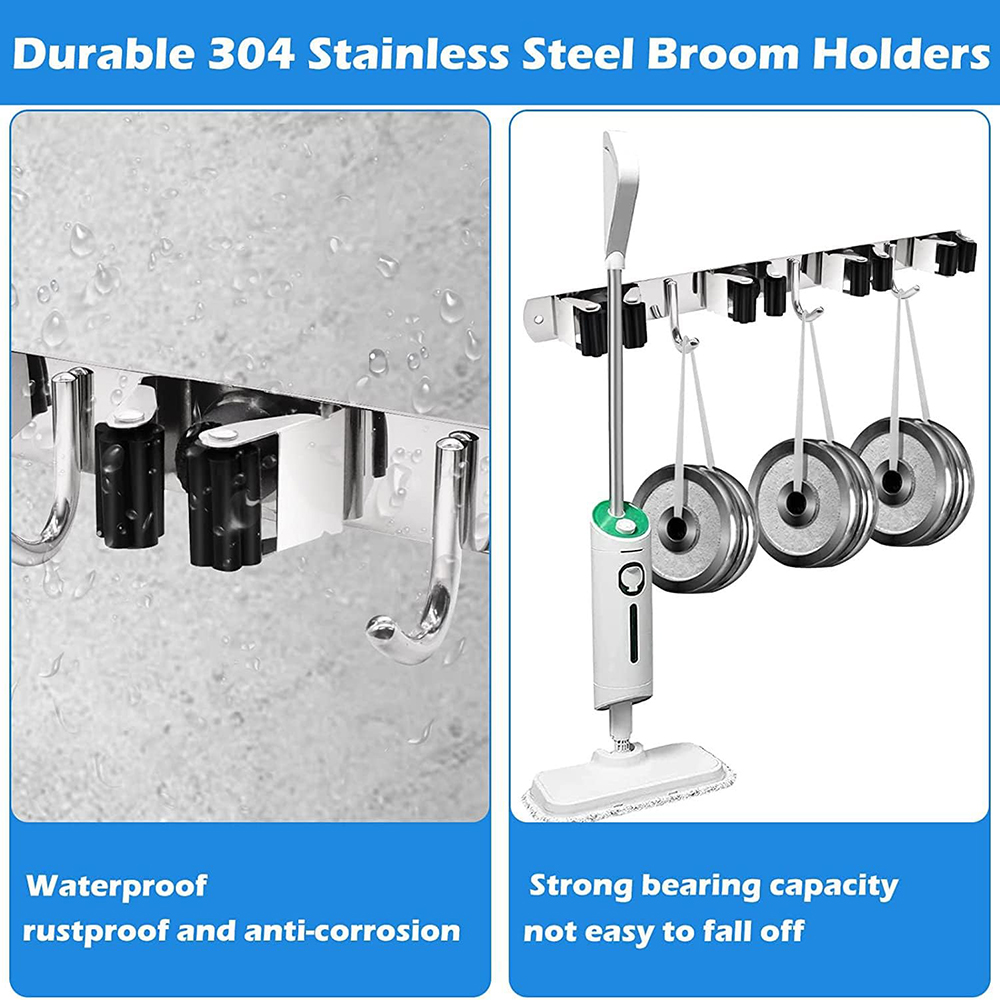 Stainless Steel Mop and Broom  - огляд і ціна Workshop Tools On Wall